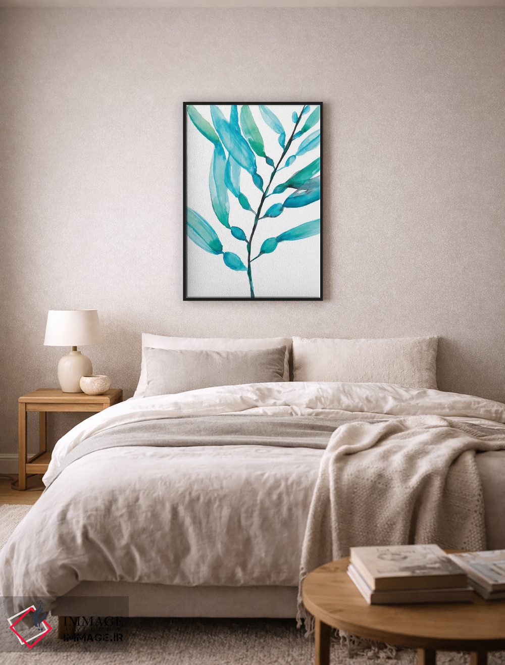 تابلو مینیمال جلبک آبرنگی I اثر جنیفر گلدبرگر - D6B