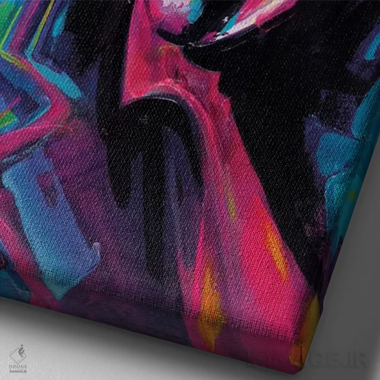 تابلو دکوراتیو ژست گیر اثر جیمز گری - نمای نزدیک بافت بوم