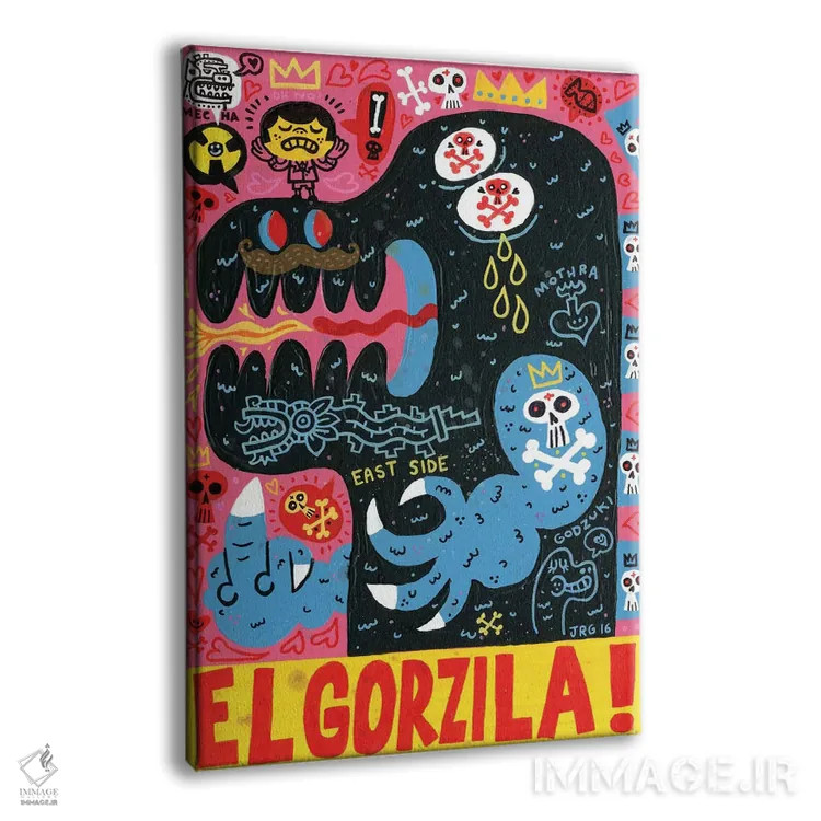 تابلو دکوراتیو هیولا اثر خورخه آر. گوتیرز - نمای پرسپکتیو محصول