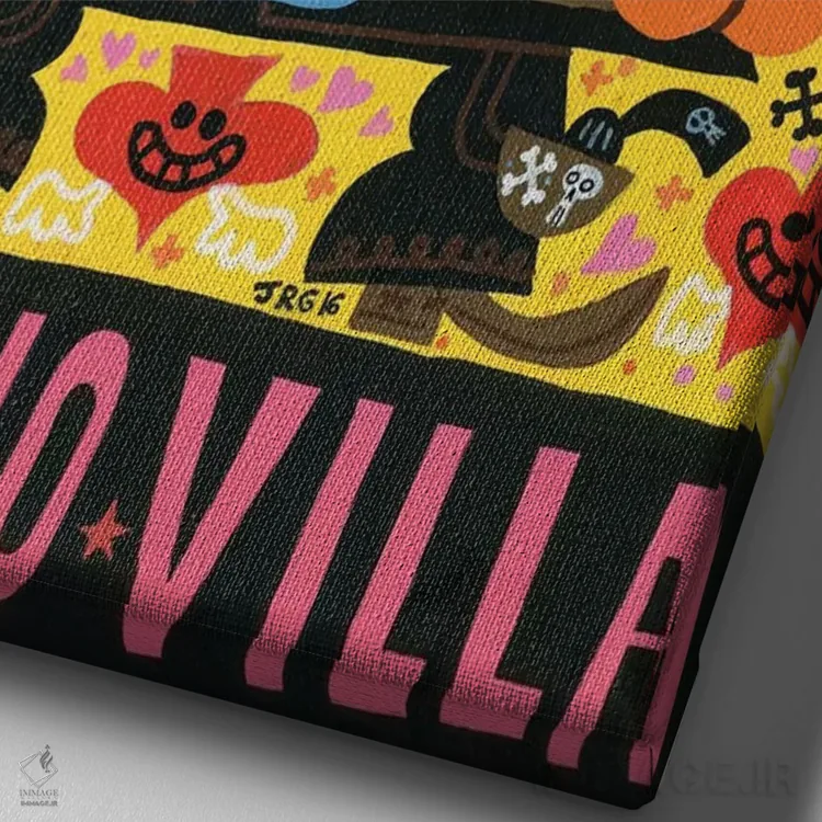 تابلو دکوراتیو سانتور شمالی اثر خورخه آر. گوتیرز - نمای نزدیک بافت بوم