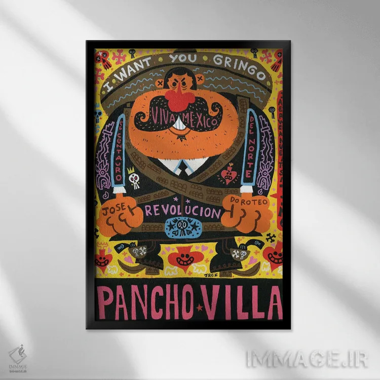 تابلو دکوراتیو سانتور شمالی اثر خورخه آر. گوتیرز - نمای قابدار مشکی