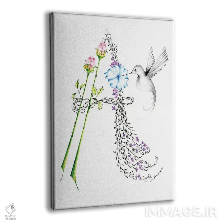 تابلو دکوراتیو حرف A اثر جوانا هابر - نمای پرسپکتیو محصول