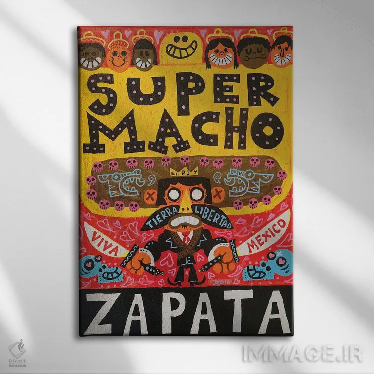 تابلو دکوراتیو مکزیکی اثر خورخه آر. گوتیرز - نمای روبهرو روی دیوار