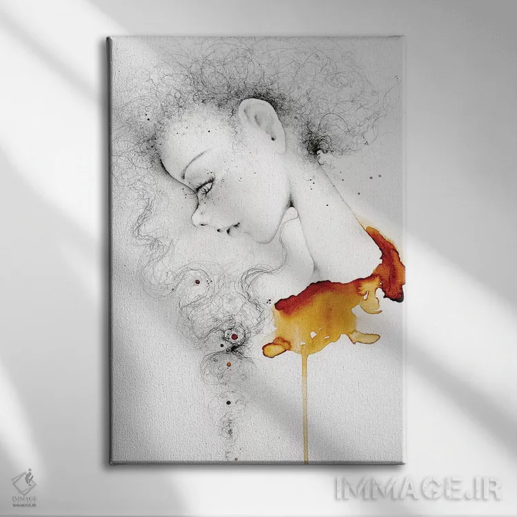 تابلو دکوراتیو ترس از رویاپردازی اثر جوانا هابر - نمای روبهرو روی دیوار