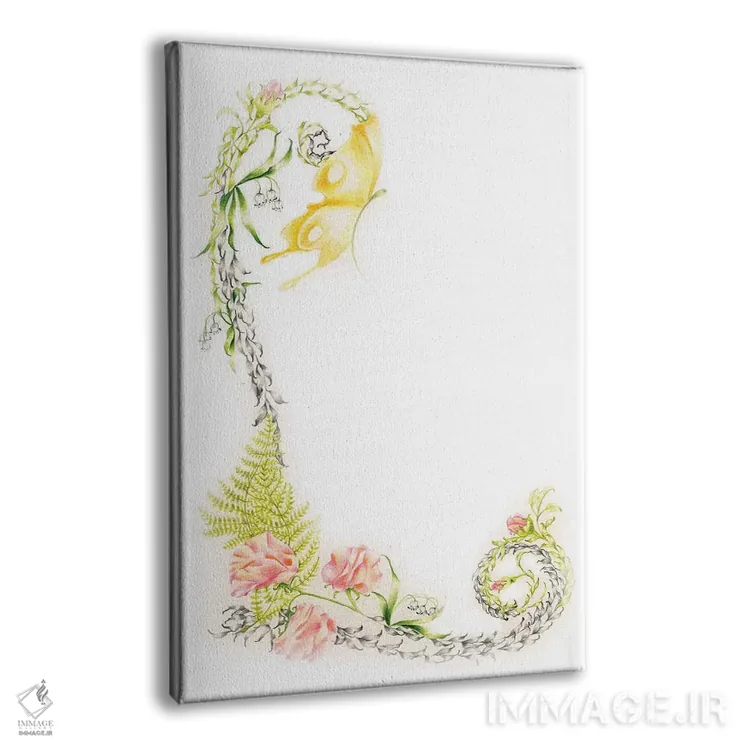 تابلو دکوراتیو حرف L I اثر جوانا هابر - نمای پرسپکتیو محصول