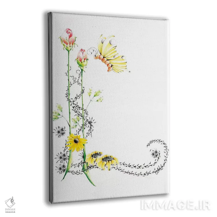 تابلو دکوراتیو حرف L II اثر جوانا هابر - نمای پرسپکتیو محصول