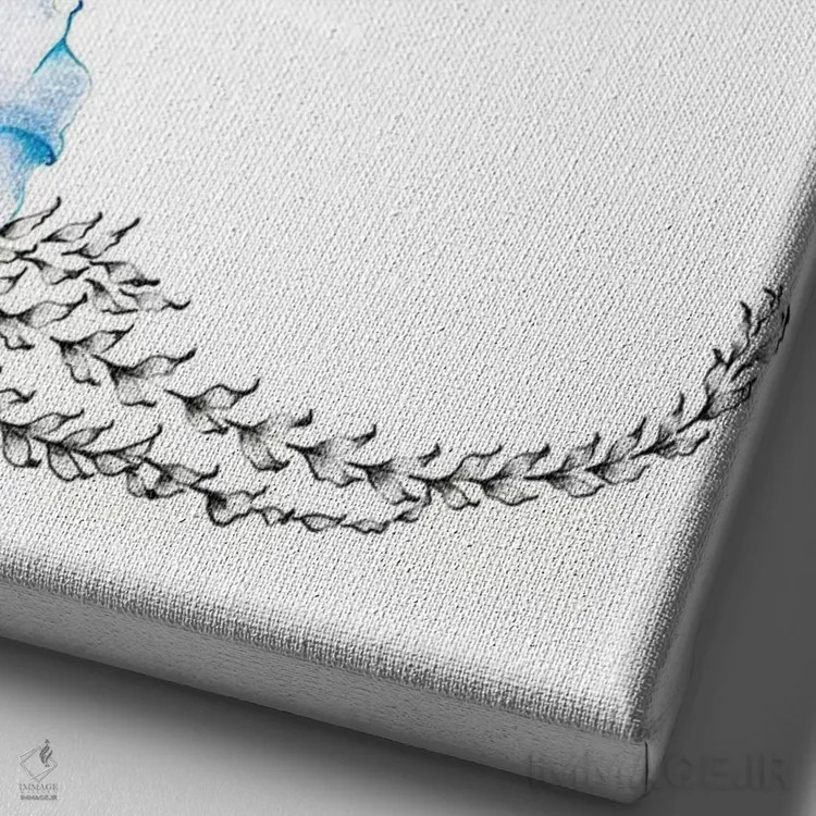 تابلو دکوراتیو حرف E اثر جوانا هابر - نمای نزدیک بافت بوم