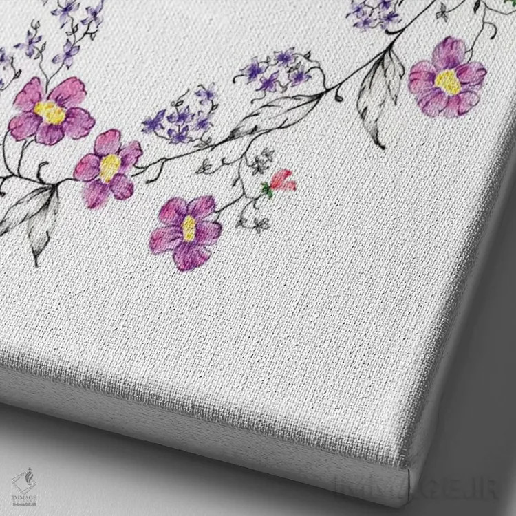 تابلو دکوراتیو حرف D اثر جوانا هابر - نمای نزدیک بافت بوم