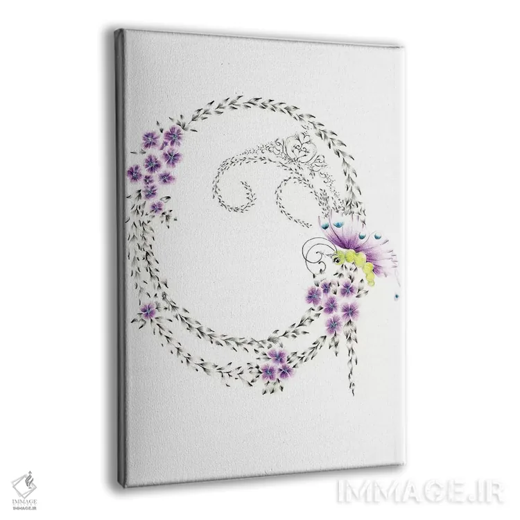 تابلو دکوراتیو حرف O اثر جوانا هابر - نمای پرسپکتیو محصول