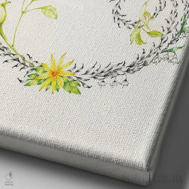 تابلو دکوراتیو حرف C اثر جوانا هابر - نمای نزدیک بافت بوم