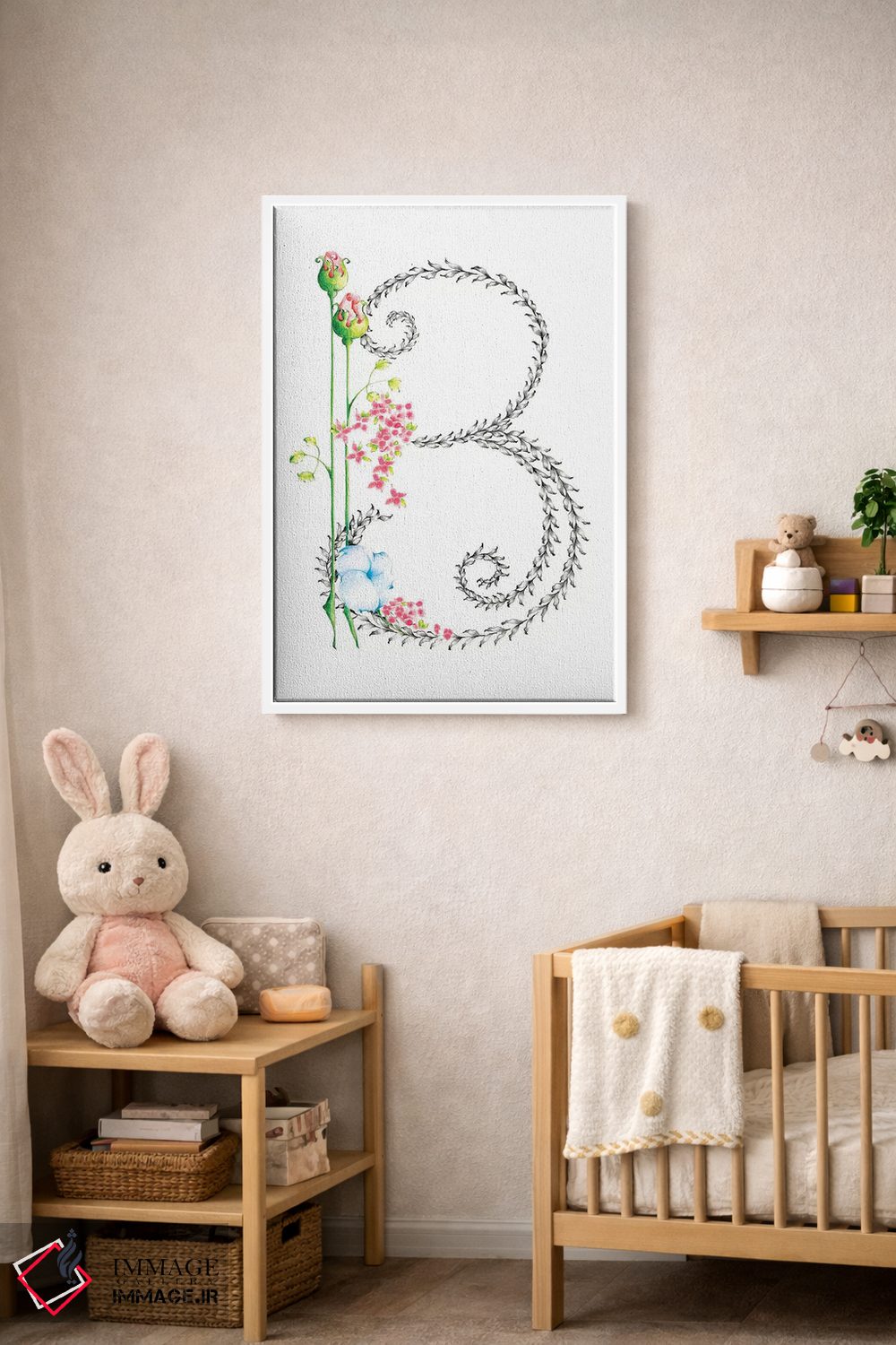 تابلو دکوراتیو حرف B اثر جوانا هابر - D2W