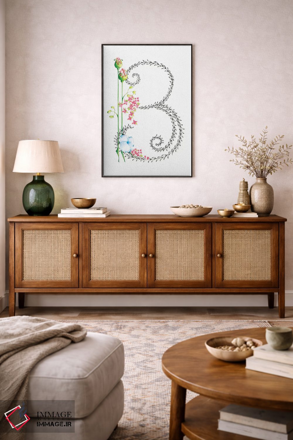 تابلو دکوراتیو حرف B اثر جوانا هابر - D5B