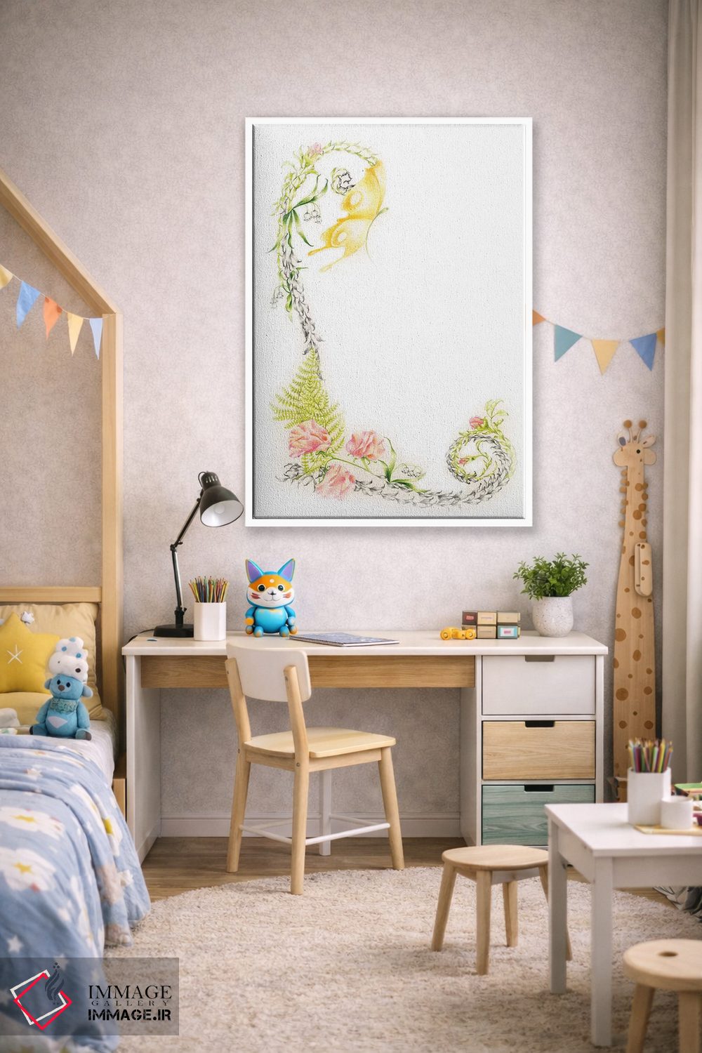 تابلو دکوراتیو حرف L I اثر جوانا هابر - D1W