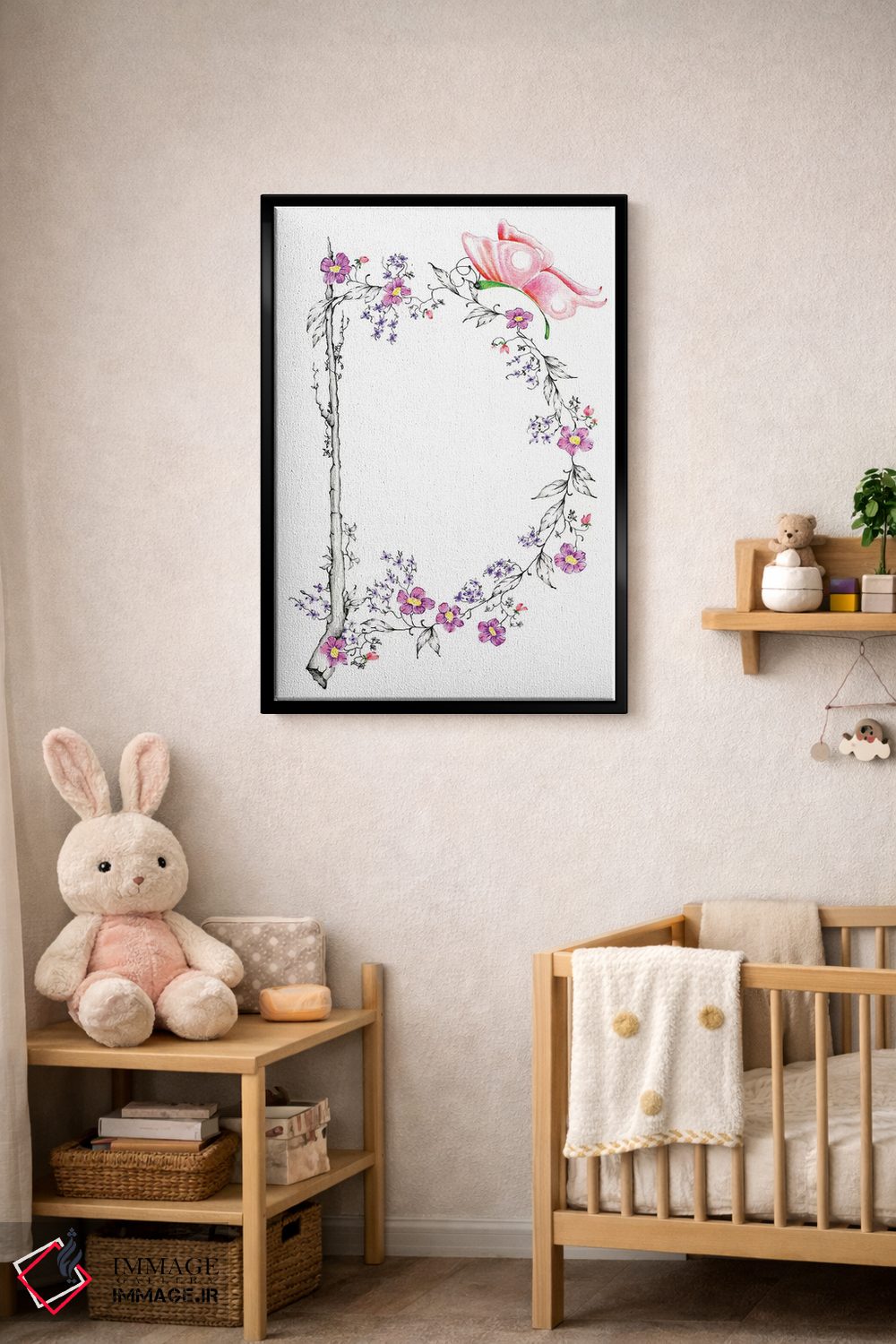 تابلو دکوراتیو حرف D اثر جوانا هابر - D5B