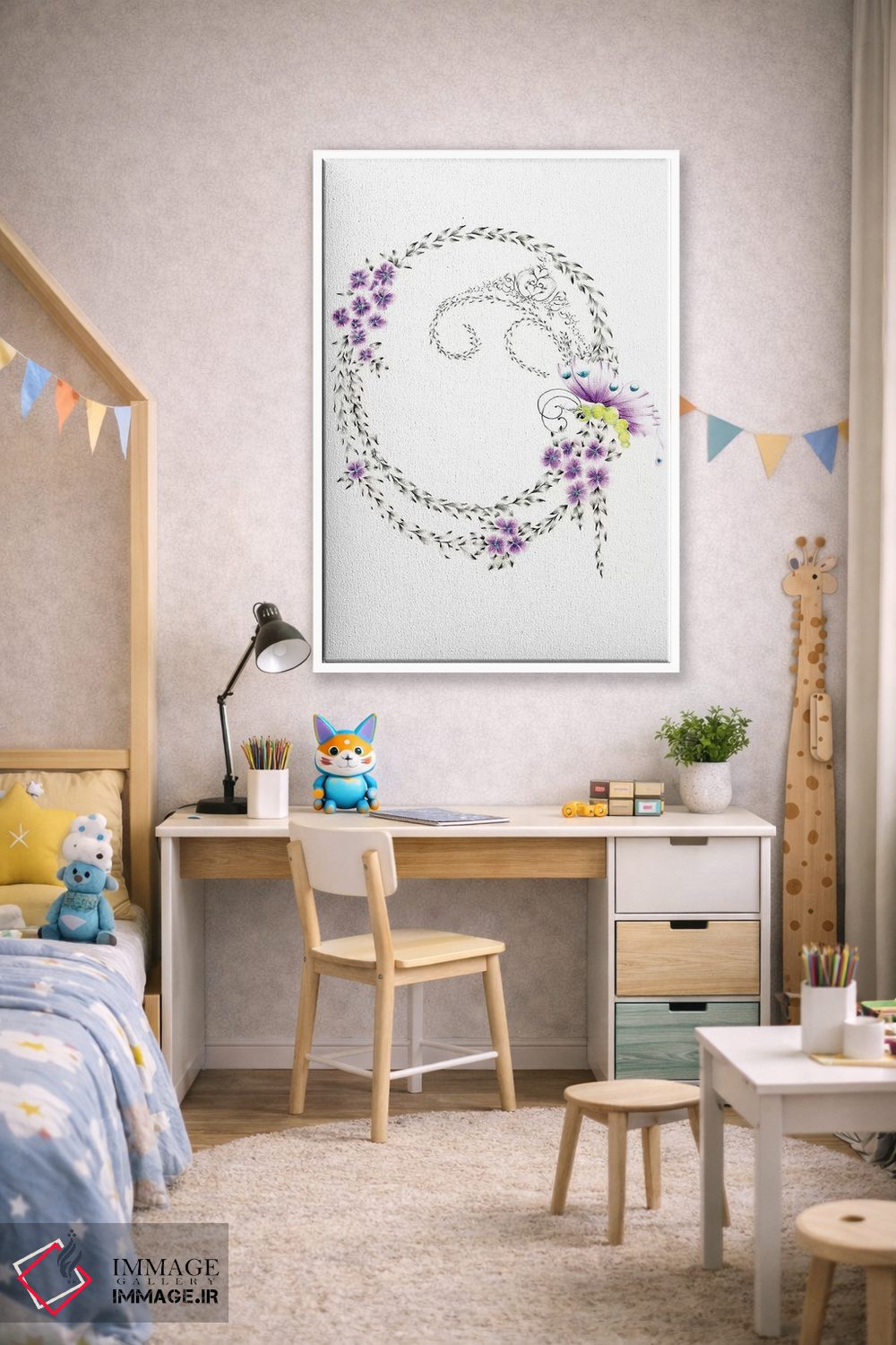 تابلو دکوراتیو حرف O اثر جوانا هابر - D1W