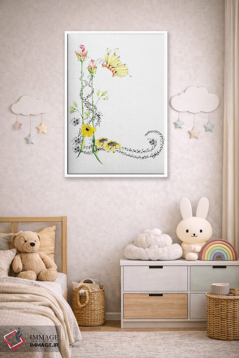 تابلو دکوراتیو حرف L II اثر جوانا هابر - D4W