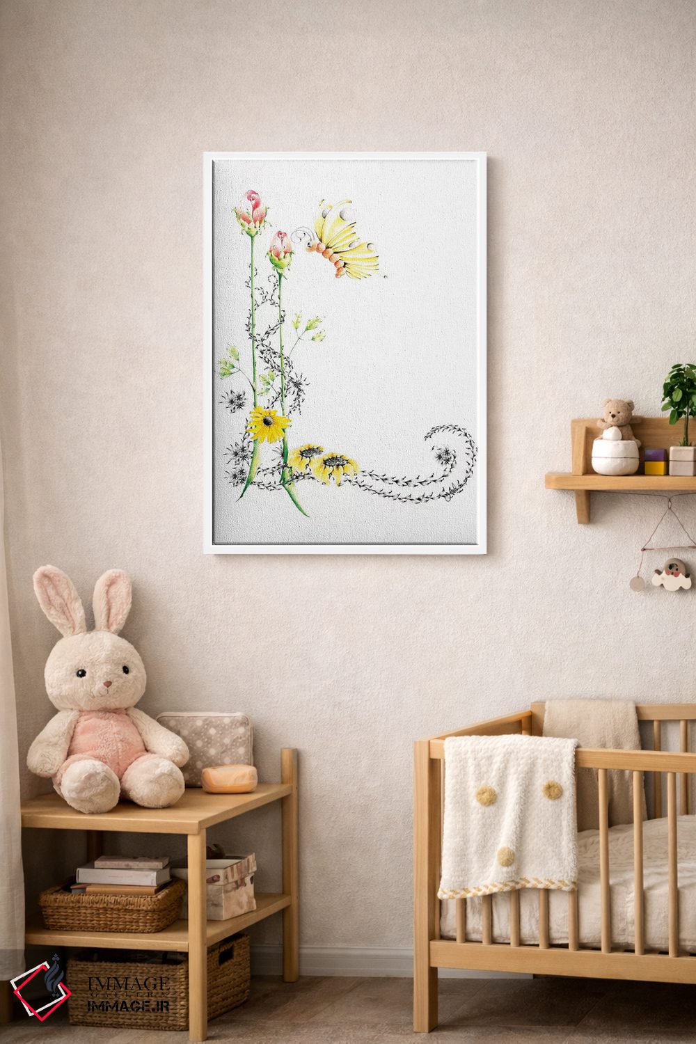 تابلو دکوراتیو حرف L II اثر جوانا هابر - D3W