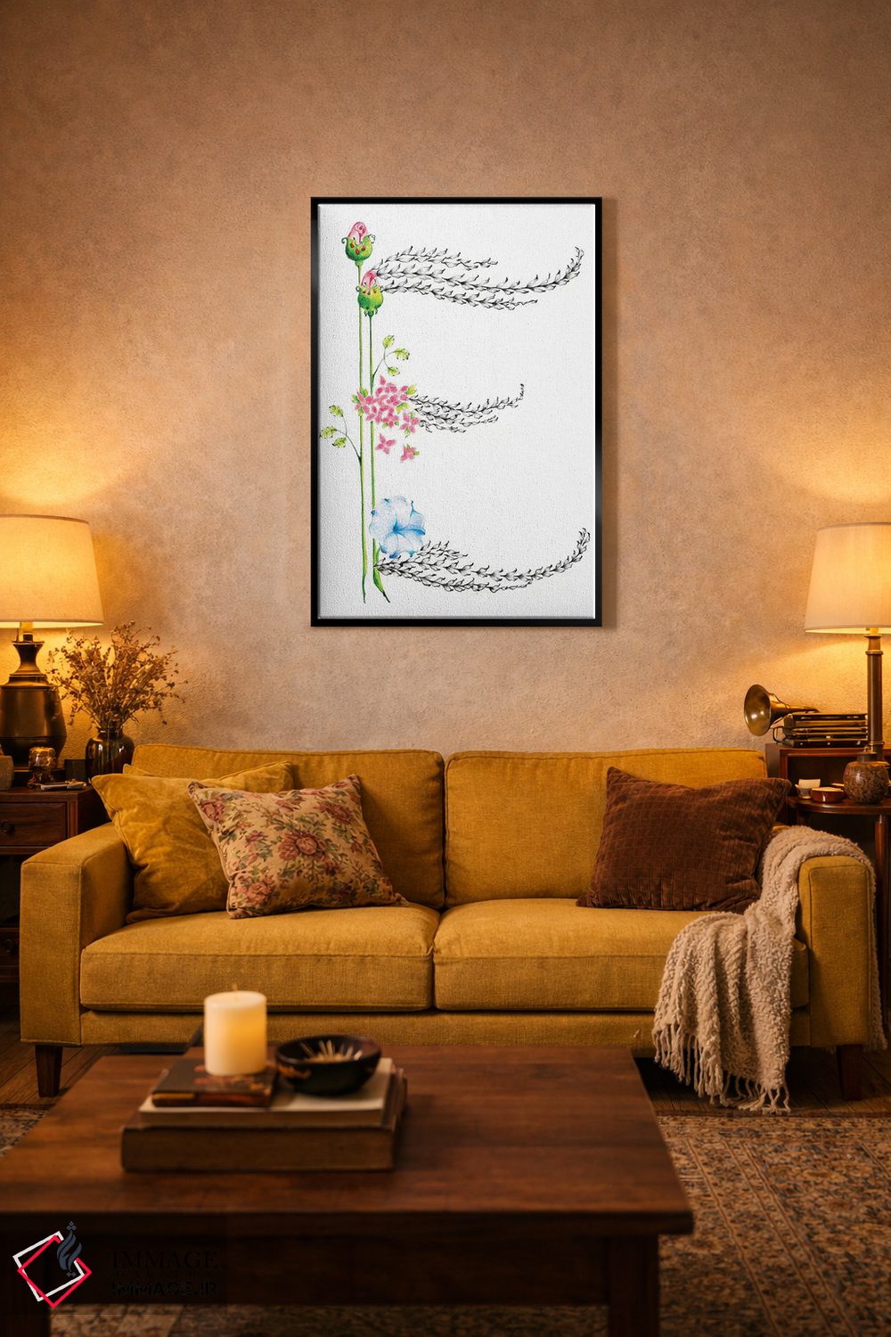 تابلو دکوراتیو حرف E اثر جوانا هابر - D5B