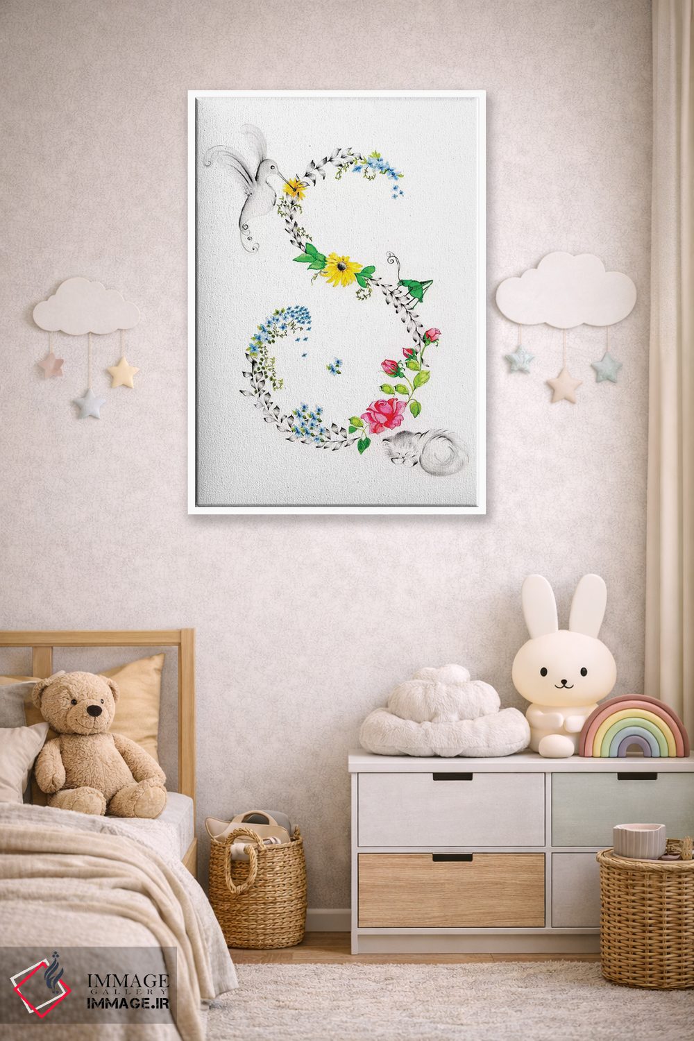 تابلو دکوراتیو حرف S اثر جوانا هابر - D2W