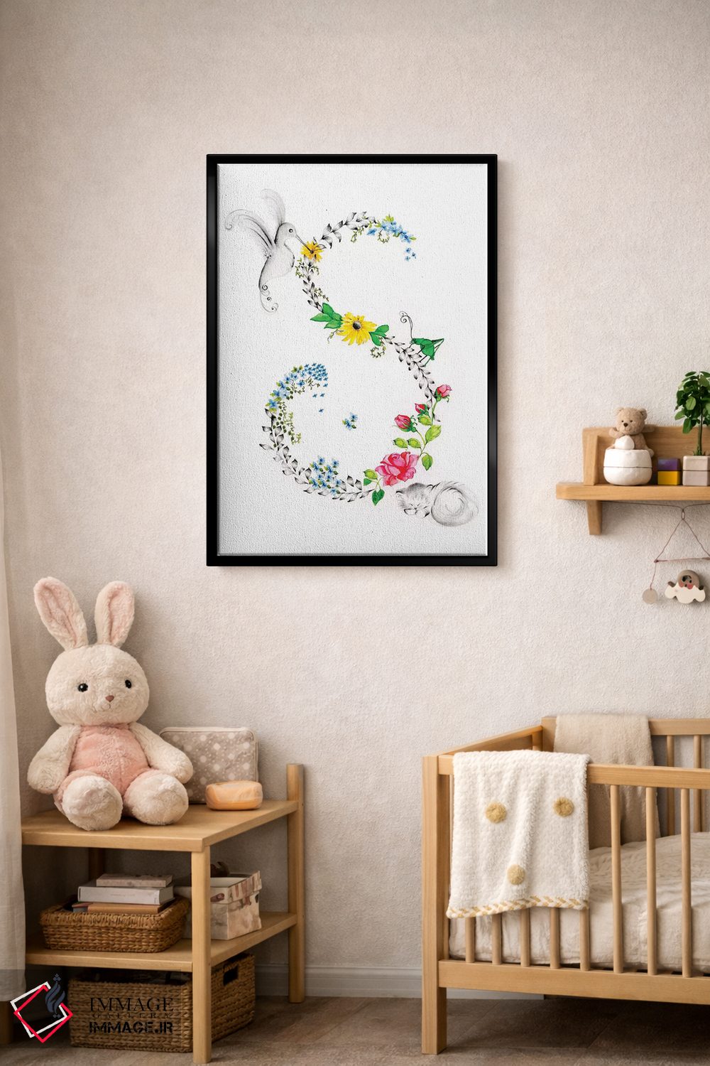 تابلو دکوراتیو حرف S اثر جوانا هابر - D3B