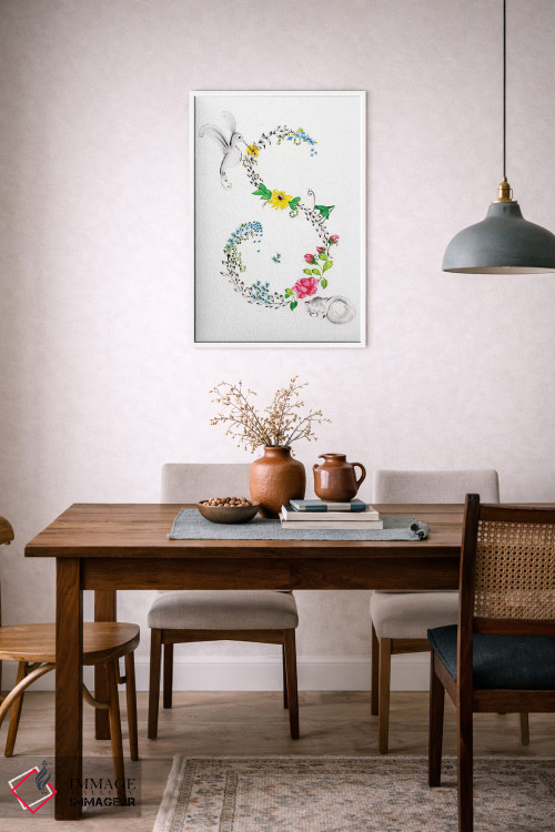 تابلو دکوراتیو حرف S اثر جوانا هابر - D6W