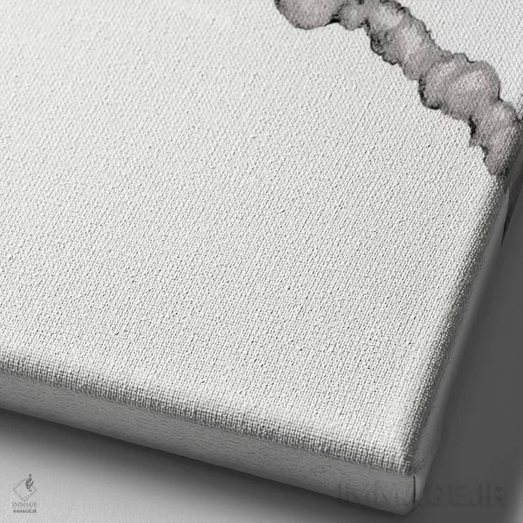 تابلو دکوراتیو پرنده زرد اثر جوانا هابر - نمای نزدیک بافت بوم