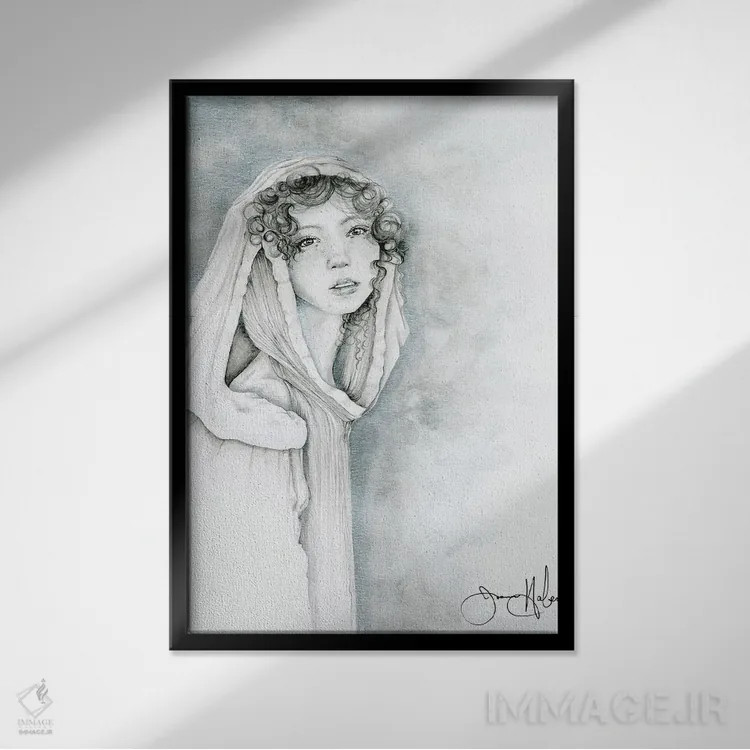 تابلو دکوراتیو کسی برای تکیه کردن اثر جوانا هابر - نمای قابدار مشکی