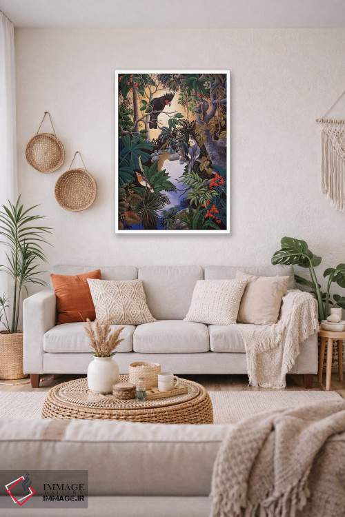 تابلو دکوراتیو طوطی کاکل دار اثر یوهانا هیلدبرانت - D2W