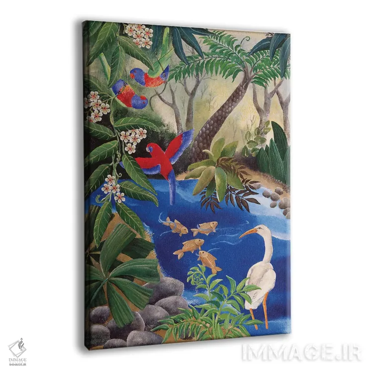 تابلو دکوراتیو پیچش رودخانه I اثر یوهانا هیلدبرانت - نمای پرسپکتیو محصول