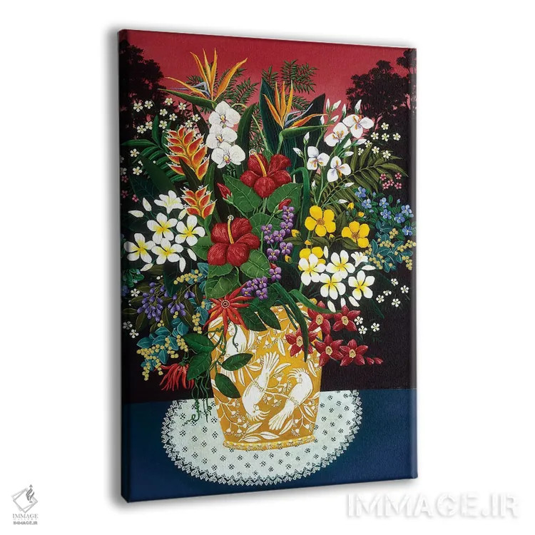 تابلو دکوراتیو چیدمان گرمسیری اثر یوهانا هیلدبرانت - نمای پرسپکتیو محصول