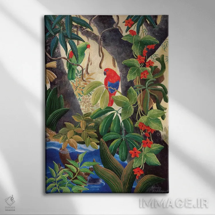 تابلو دکوراتیو پیچش رودخانه II اثر یوهانا هیلدبرانت - نمای روبهرو روی دیوار