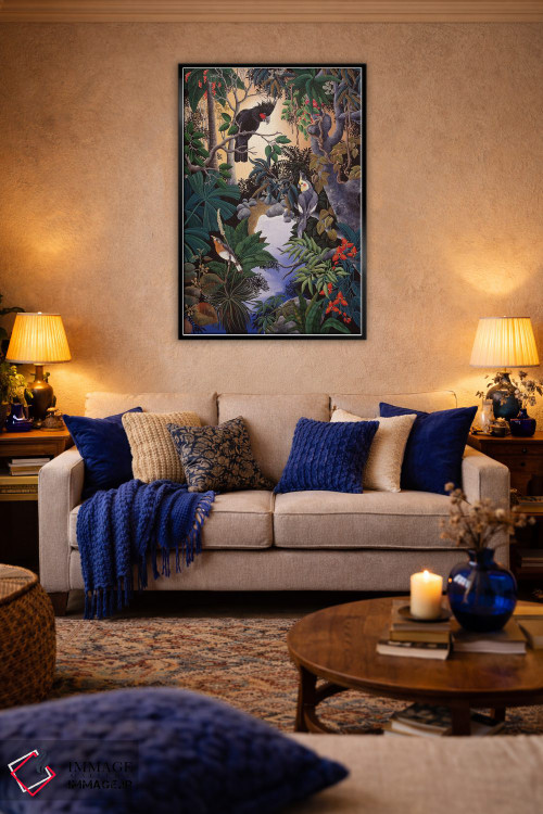 تابلو دکوراتیو طوطی کاکل دار اثر یوهانا هیلدبرانت - D4B