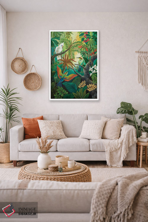 تابلو دکوراتیو بالا در شاخه ها اثر یوهانا هیلدبرانت - D3W