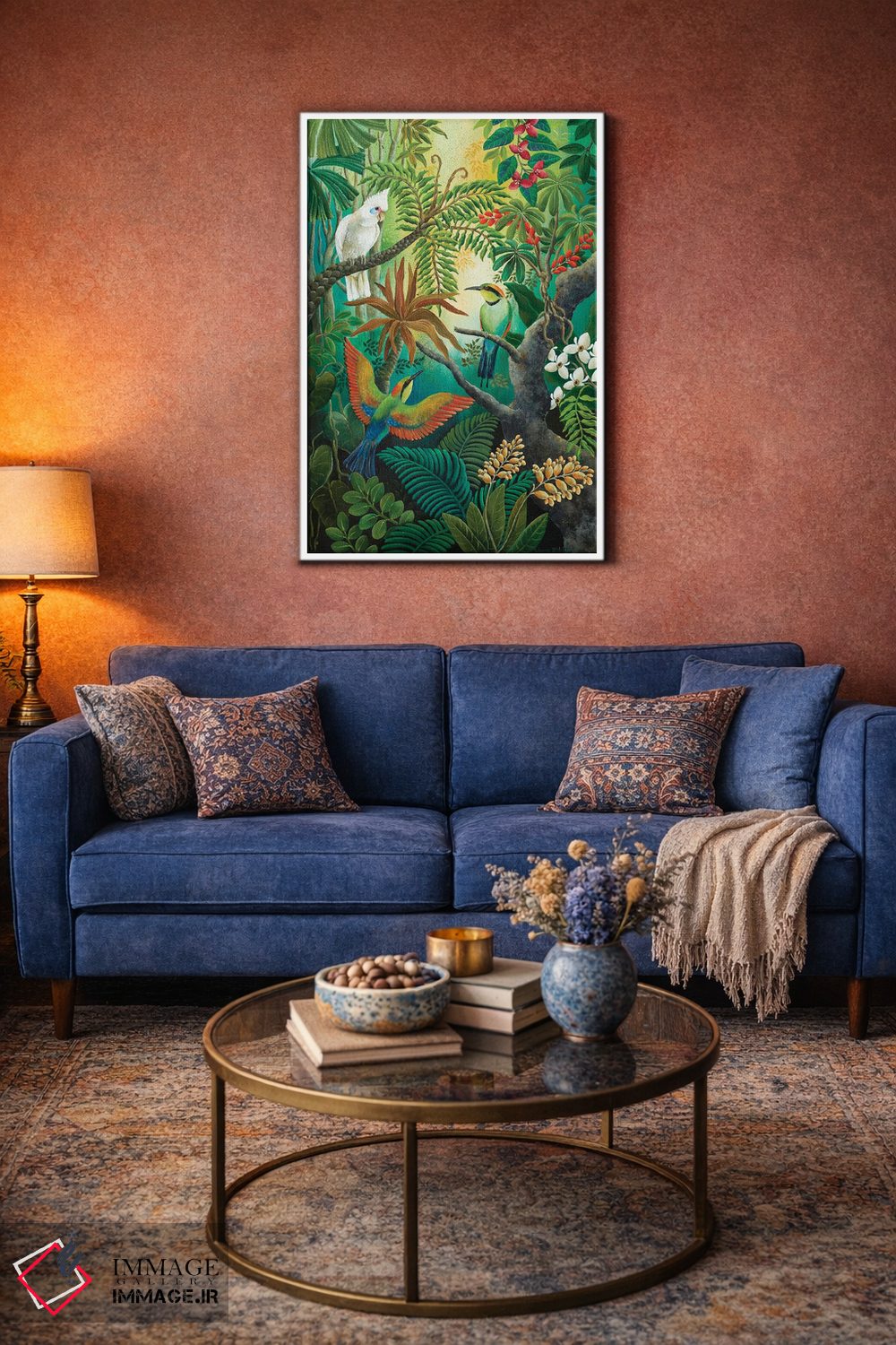 تابلو دکوراتیو بالا در شاخه ها اثر یوهانا هیلدبرانت - D4W