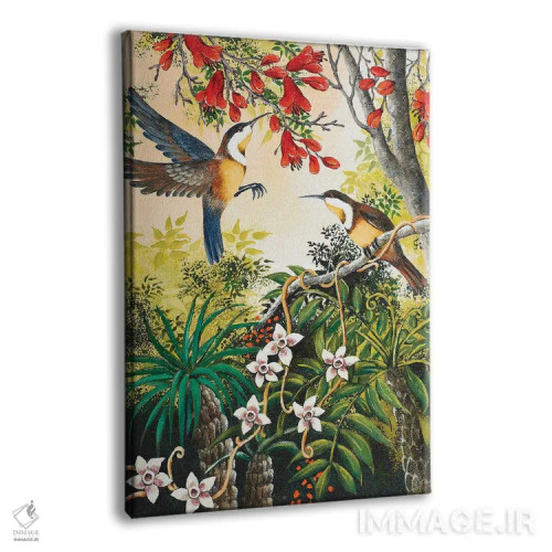 تابلو دکوراتیو عسل خواران اثر یوهانا هیلدبرانت - نمای پرسپکتیو محصول