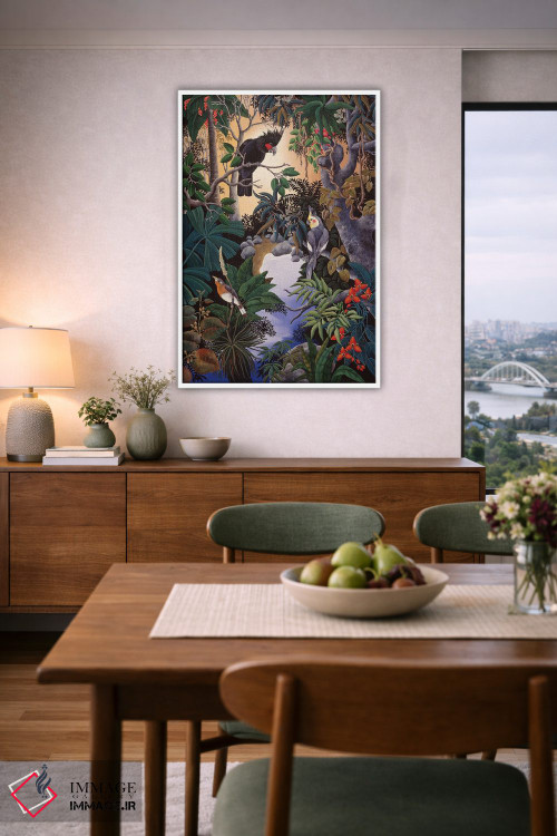 تابلو دکوراتیو طوطی کاکل دار اثر یوهانا هیلدبرانت - D6W