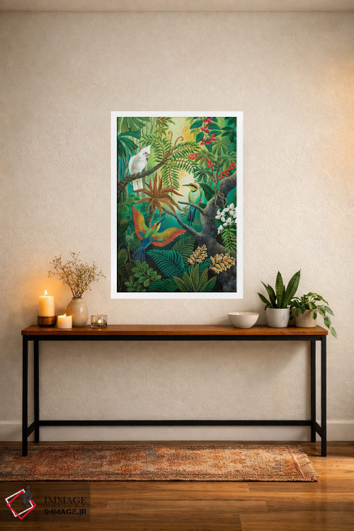 تابلو دکوراتیو بالا در شاخه ها اثر یوهانا هیلدبرانت - D5W