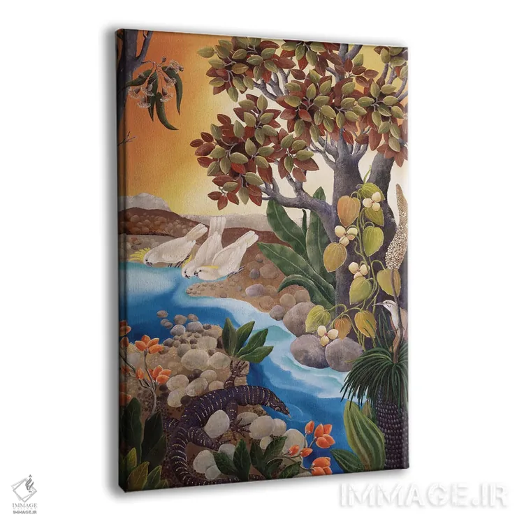 تابلو دکوراتیو بستر جویبار اثر یوهانا هیلدبرانت - نمای پرسپکتیو محصول