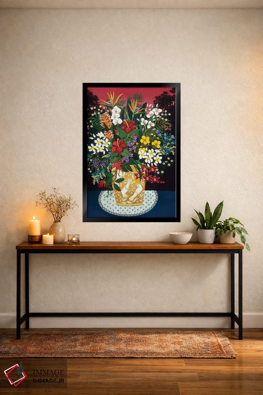 تابلو دکوراتیو چیدمان گرمسیری اثر یوهانا هیلدبرانت - D4B