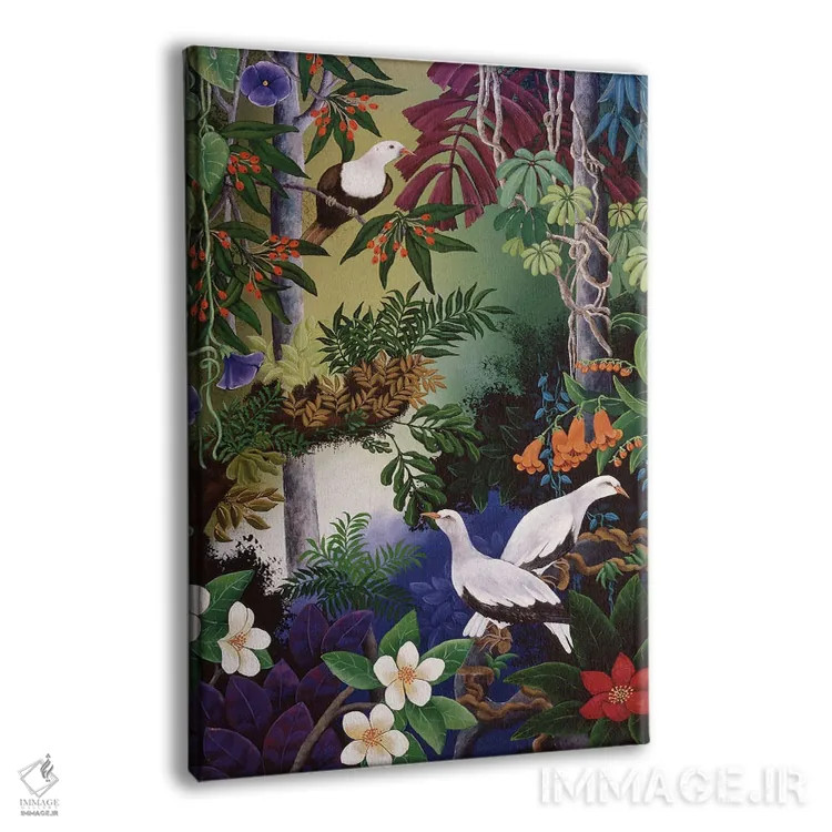 تابلو دکوراتیو کبوترهای جنگلی اثر یوهانا هیلدبرانت - نمای پرسپکتیو محصول