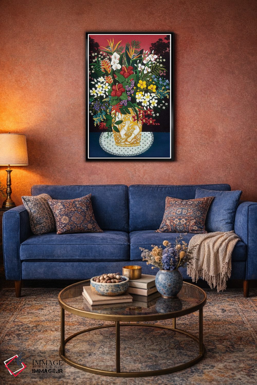 تابلو دکوراتیو چیدمان گرمسیری اثر یوهانا هیلدبرانت - D3B