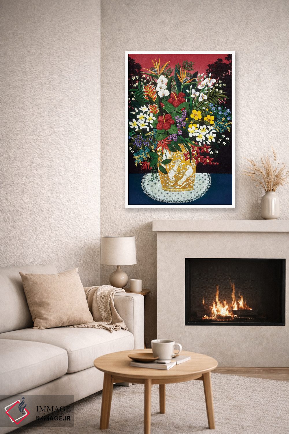 تابلو دکوراتیو چیدمان گرمسیری اثر یوهانا هیلدبرانت - D6W