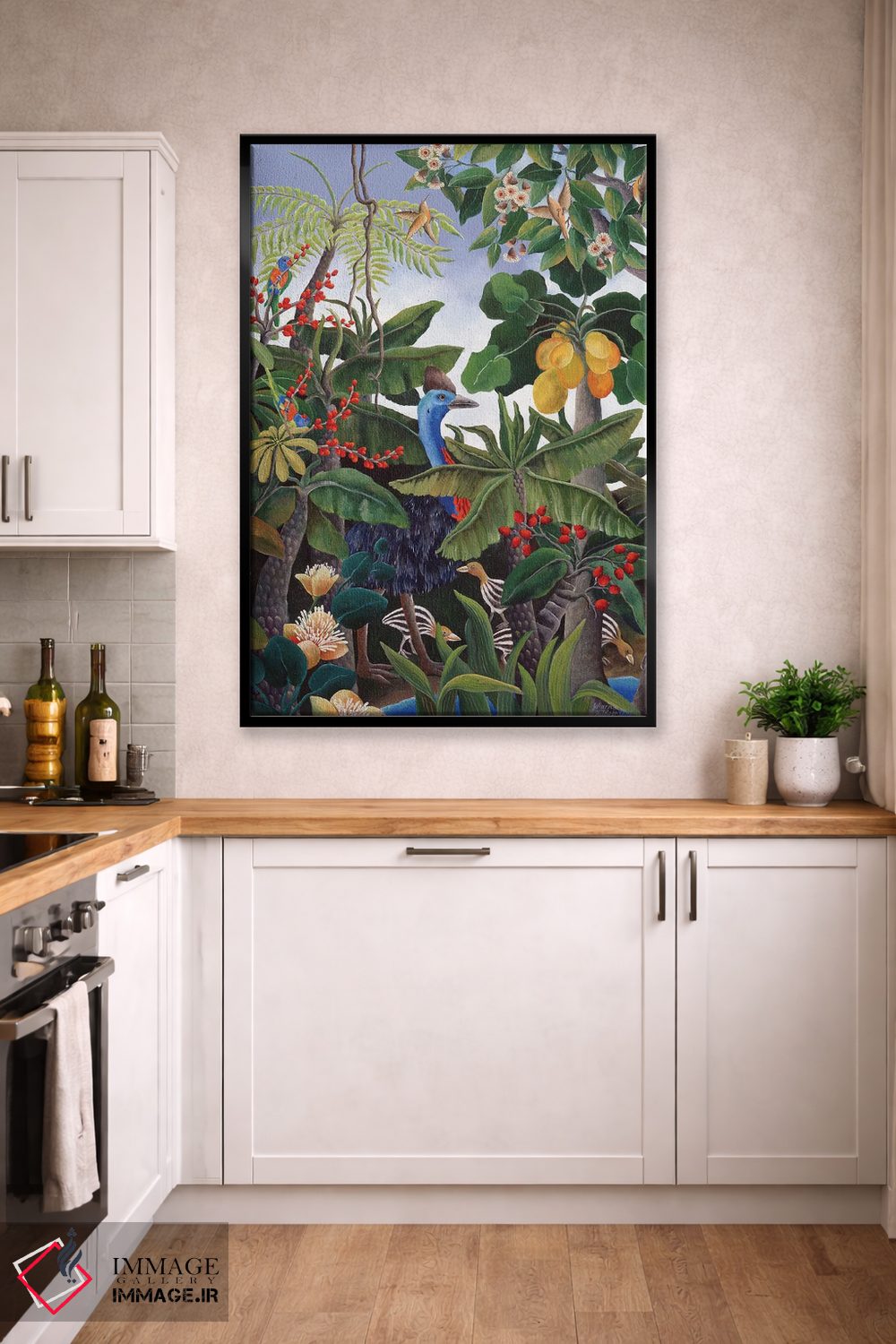 تابلو دکوراتیو کاسوآری و جوجه هایش اثر یوهانا هیلدبرانت - D2B