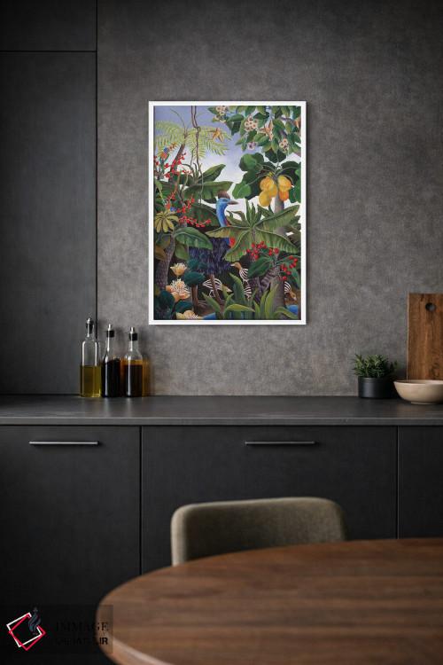 تابلو دکوراتیو کاسوآری و جوجه هایش اثر یوهانا هیلدبرانت - D1W