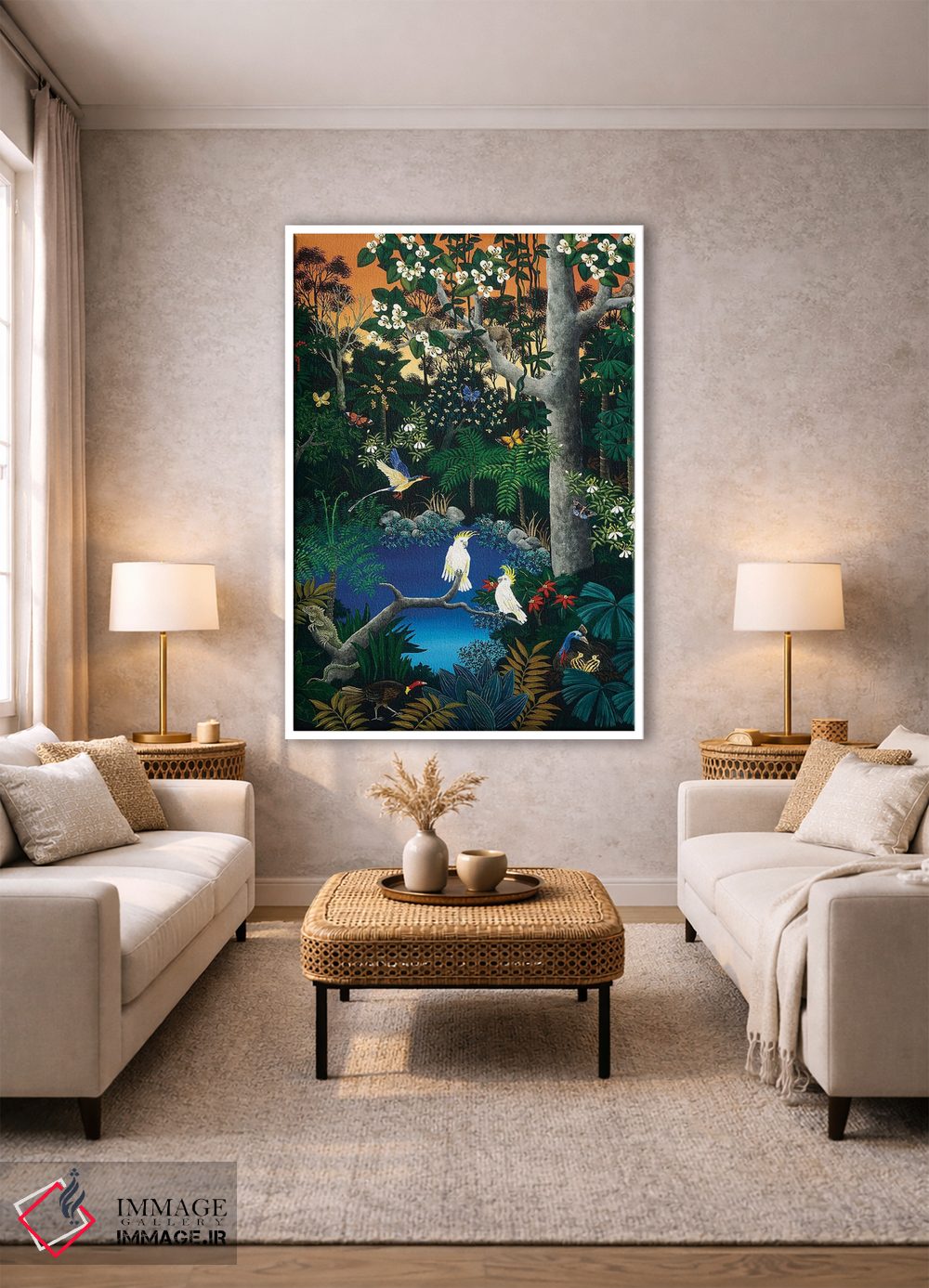تابلو دکوراتیو جنگل گرمسیری اثر یوهانا هیلدبرانت - D1W