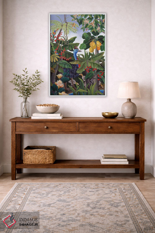 تابلو دکوراتیو کاسوآری و جوجه هایش اثر یوهانا هیلدبرانت - D4W