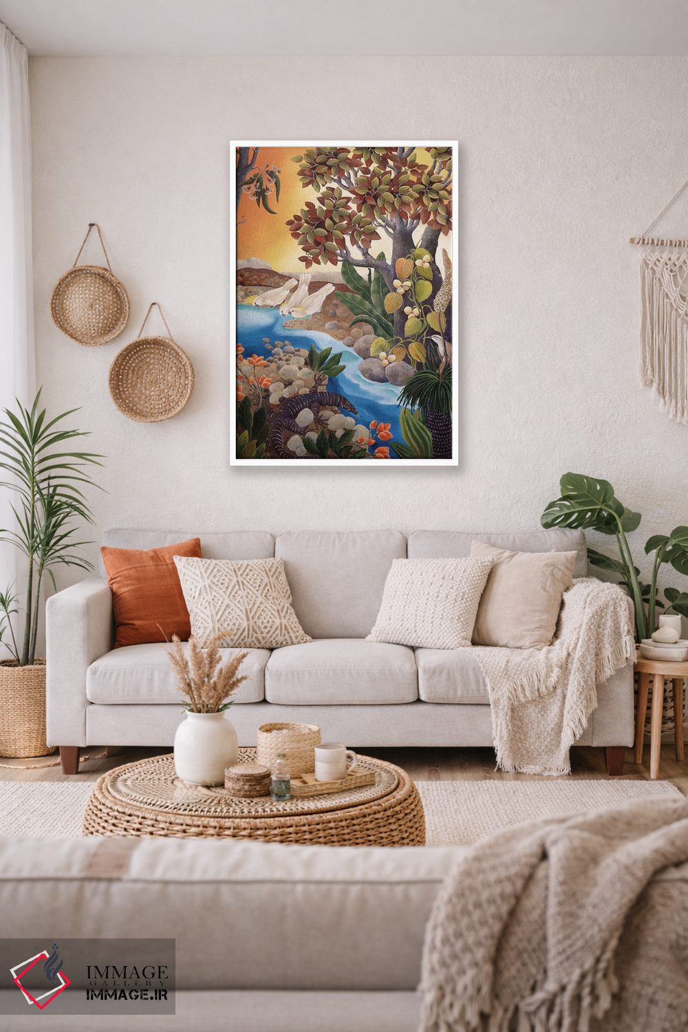 تابلو دکوراتیو بستر جویبار اثر یوهانا هیلدبرانت - D1W