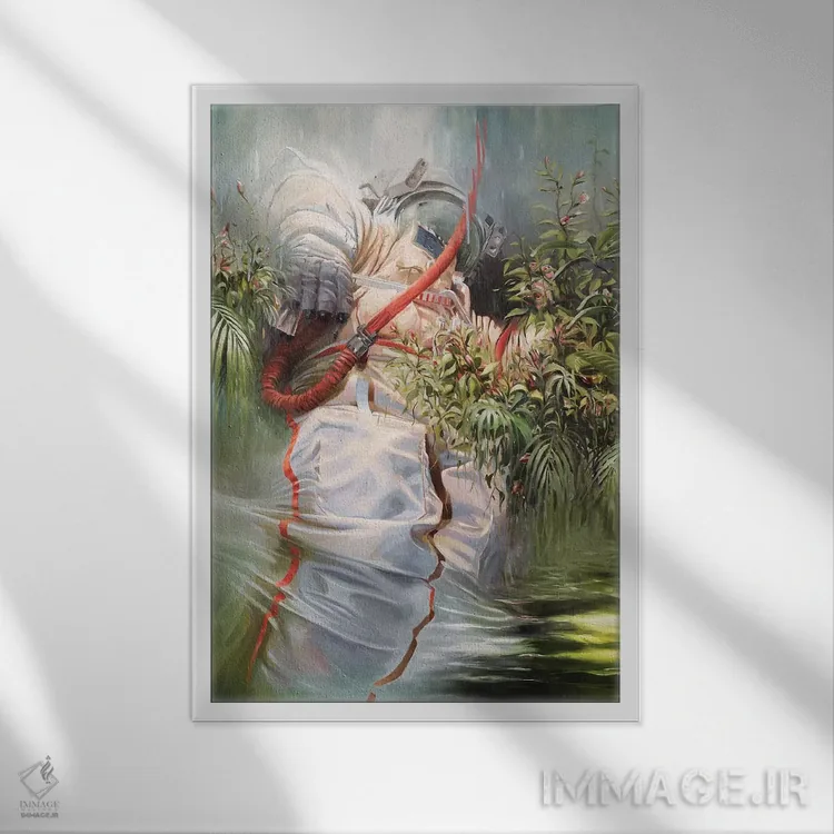 تابلو دکوراتیو بر دوش غول ها اثر جانی مورانت - نمای قابدار سفید