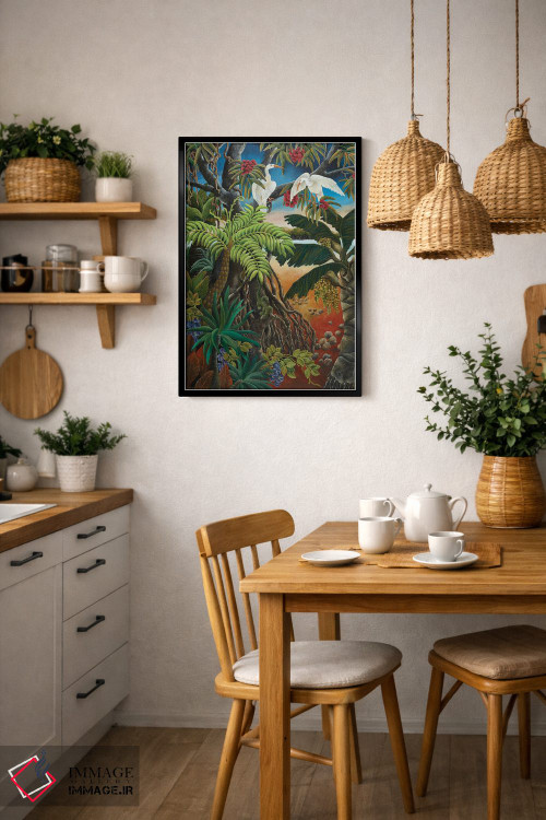 تابلو دکوراتیو سرزمین مانگروها اثر یوهانا هیلدبرانت - D6B