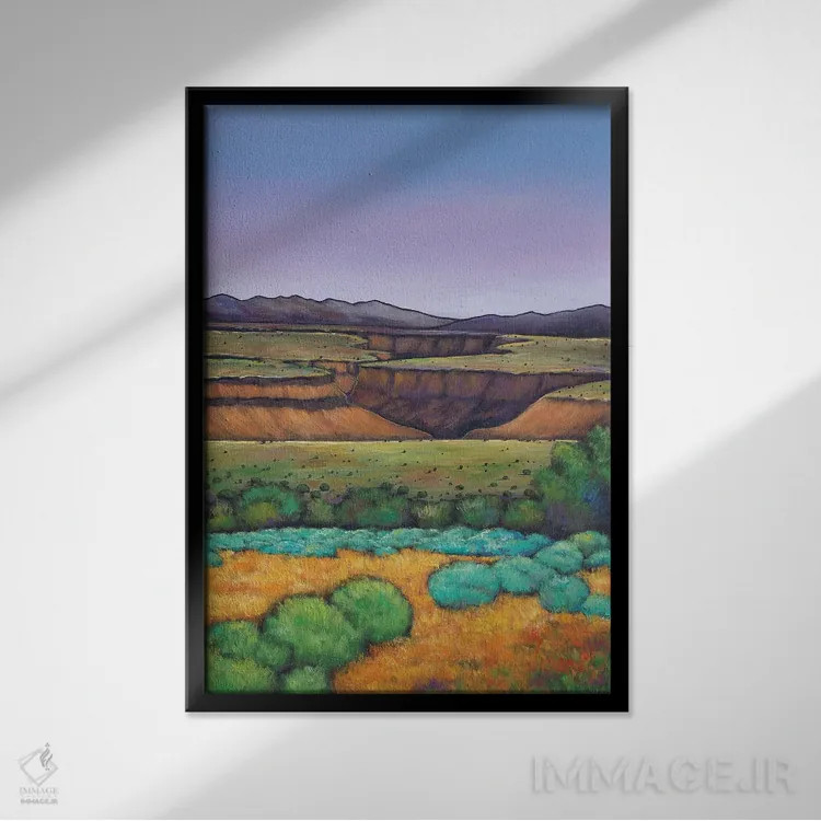 تابلو دکوراتیو دره صحرایی اثر جاناتان هریس - نمای قابدار مشکی